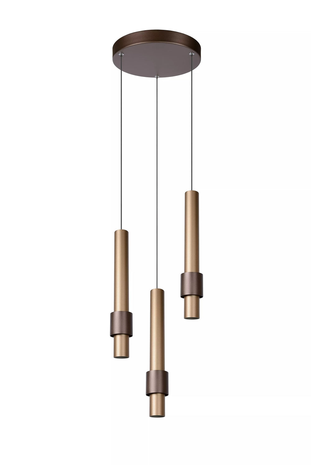 Lucide margary LED hanglamp 3x4W 2700K koffie 28cm dimbaar