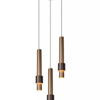 Lucide margary LED hanglamp 3x4W 2700K koffie 28cm dimbaar