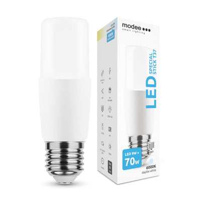 LED lamp Stick - E27 T37 - 9W vervangt 72W - 6000K daglicht