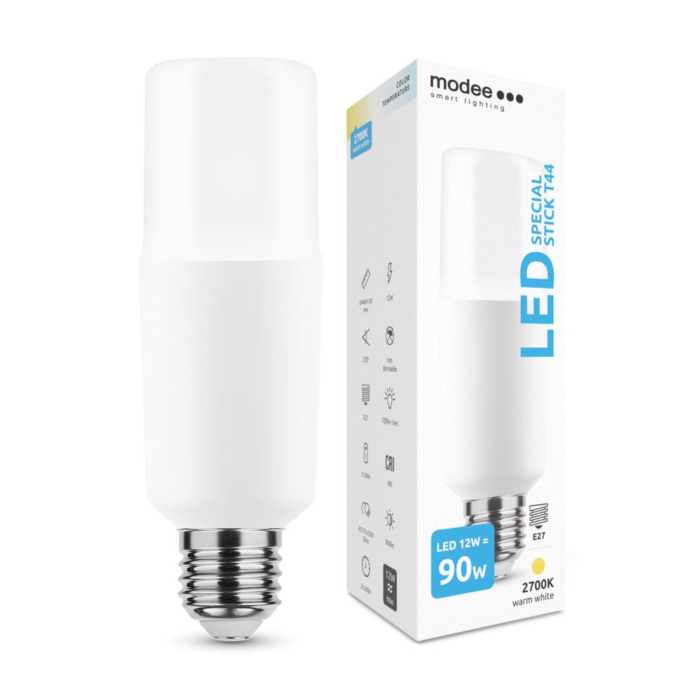 LED lamp Stick - E27 T35 - 6W vervangt 40W - 2700K warm wit licht