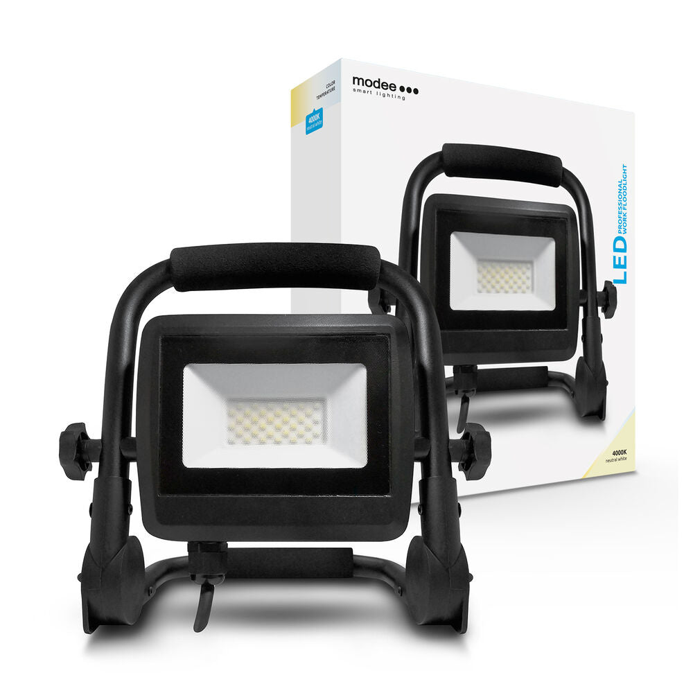 Lámpara de construcción LED Modee 30W 4000K con enchufe de 150cm y salida de 1521 lúmenes