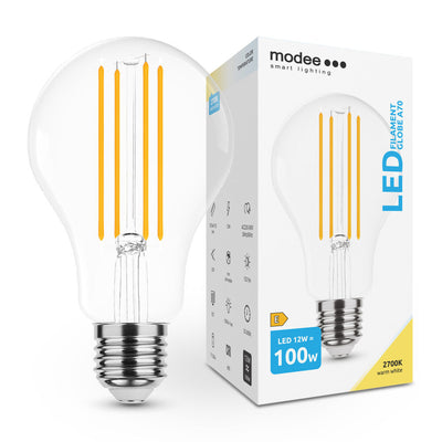 Modee LED Filament Globe A70 E27 12W 2700K 1521 lumen 360° Glazen Lamp IP20 Warm Wit