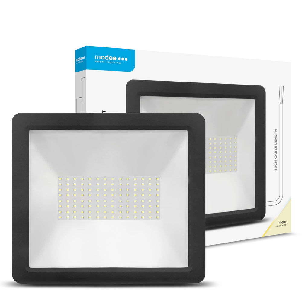 Modee LED Schijnwerper A2-Series Slim 100W 9000 lumen 4000K 120° IP65 Aluminium Behuizing