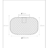 Lucide plafonniere MESH 30cm E27 fitting zwart - Ø30cm moderne plafondlamp met duurzaam aluminium, IP20, CE gecertificeerd