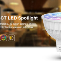 Miboxer LED Spot MR16 4W RGB+CCT, RF 2.4 GHz, dimbar retrofit-lampa för din smarta belysningslösning