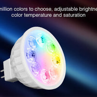 Miboxer LED Spot MR16 4W RGB+CCT, RF 2.4 GHz, dimbar retrofit-lampa för din smarta belysningslösning