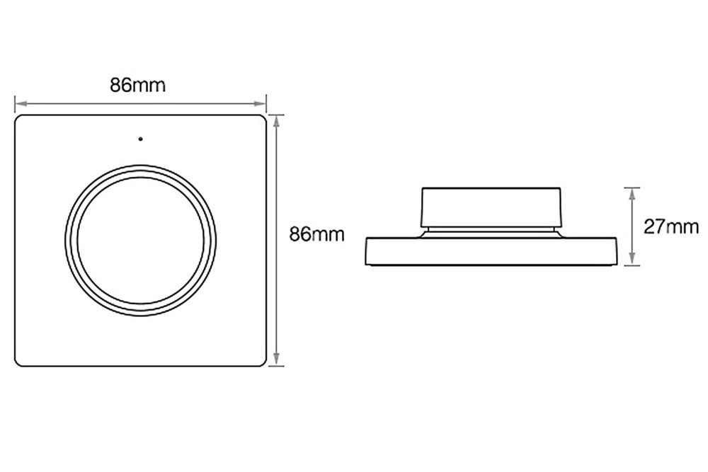 Mi-Light draadloze dimmer wandbediening CCT wit 220-240V IP20