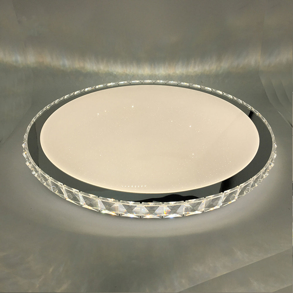 Modee plafond LED lamp 96W 3CCT dimbaar 9120 lumen Ø510mm aluminium-kunststof IP20 mat glas