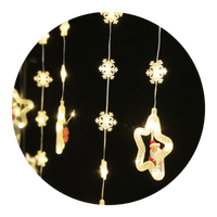 Modee Décoration de Noël LED 110LED 3m blanc chaud avec adaptateur IP44 guirlande lumineuse intérieur extérieur