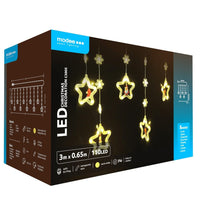 Modee Décoration de Noël LED 110LED 3m blanc chaud avec adaptateur IP44 guirlande lumineuse intérieur extérieur