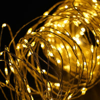 Modee LED Christmas String Light 100 LEDs 10m Copper Wire Warm White 2550K IP44 with Adapter