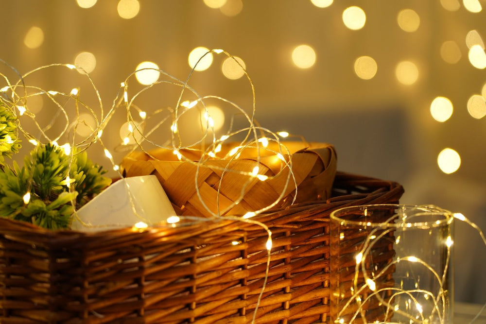 Modee Catena Luminosa Natalizia LED 100 LED 5m Filo di Rame Bianco Caldo 3000K a Batteria IP20 per Interni