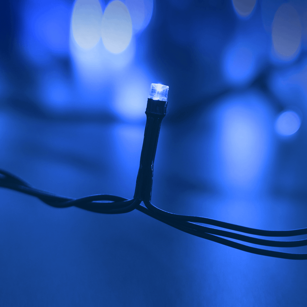 Modee Catena Luminosa di Natale a LED 100LED 10m Bianco Freddo 10000K IP44 con Adattatore Spina EU