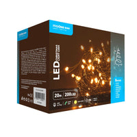 Modee LED Kerstverlichting Slinger 200LED 20m Warm Wit met Adapter IP44 Groene Kabel