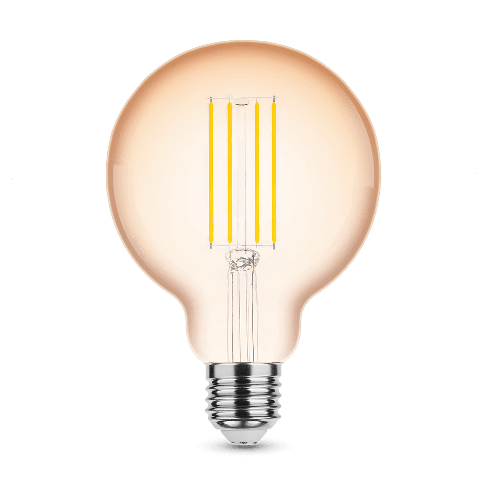 Modee LED Filament Ambra Globo G95 4W E27 1800K 360 lumen 320° lampadina in vetro non dimmerabile