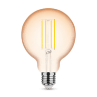 Modee LED Filament Ambra Globo G95 4W E27 1800K 360 lumen 320° lampadina in vetro non dimmerabile