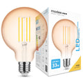 Modee LED Filament Ambra Globo G95 4W E27 1800K 360 lumen 320° lampadina in vetro non dimmerabile