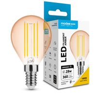 Bombilla regulable Modee LED Filamento Ámbar Globo Mini G45 4W E14 1800K 300 lúmenes 320°