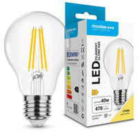 Modee LED filamentlampa A60 4W E27 2700K 470 lumen 360° varmvit glasglob ej dimbar IP20
