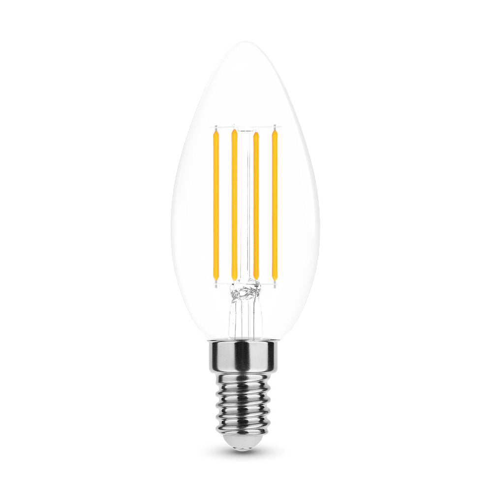 Modee LED Filament Kaarslamp C35 7W E14 2700K dimbaar 360° glazen lamp 806 lumen CRI 80 IP20