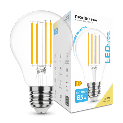 Modee LED Filament Globe A67 10W E27 2700K 1350 lumen dimbaar 360° glazen lamp IP20