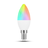 Modee LED Smart Ljus C35 4.9W E14 RGB+W 4000K 470 lumen 200° Fjärrstyrd Dimbar IP20