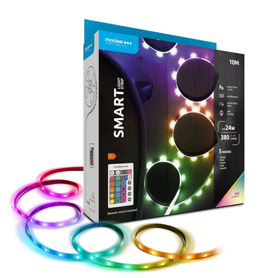 Modee LED Smart Strip Light 24W 220-240V IP20 RGB 380 lumens 10M with remote control