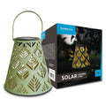 Modee LED Solcellelanterne LT006, Metal Rund, 2800-3200K Varmt Lys, IP44 Udendørs, Genopladeligt Batteri