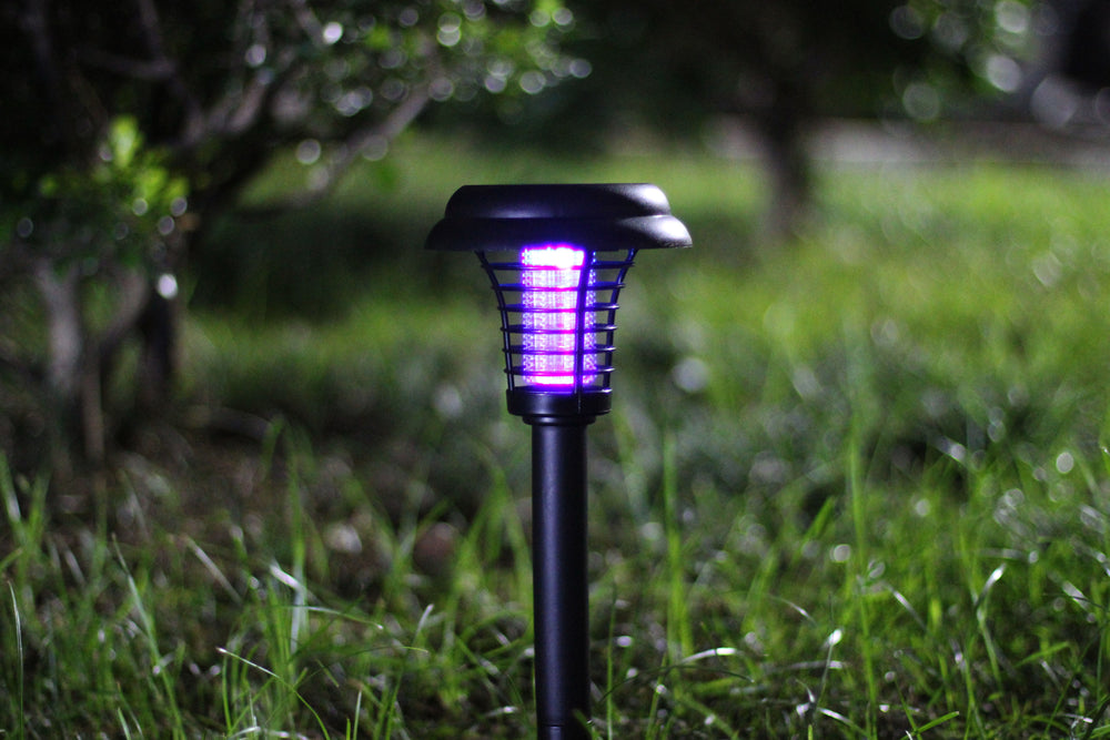 Modee LED Solar Tuinprikkerlamp 40cm met Muggenverjager, IP44 Buitengebruik Kunststof Lamp 7800-11000K