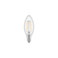 Philips CorePro Vela LED E14 B35 2W 250 lúmenes 2700K Transparente 220-240V No Regulable 80CRI