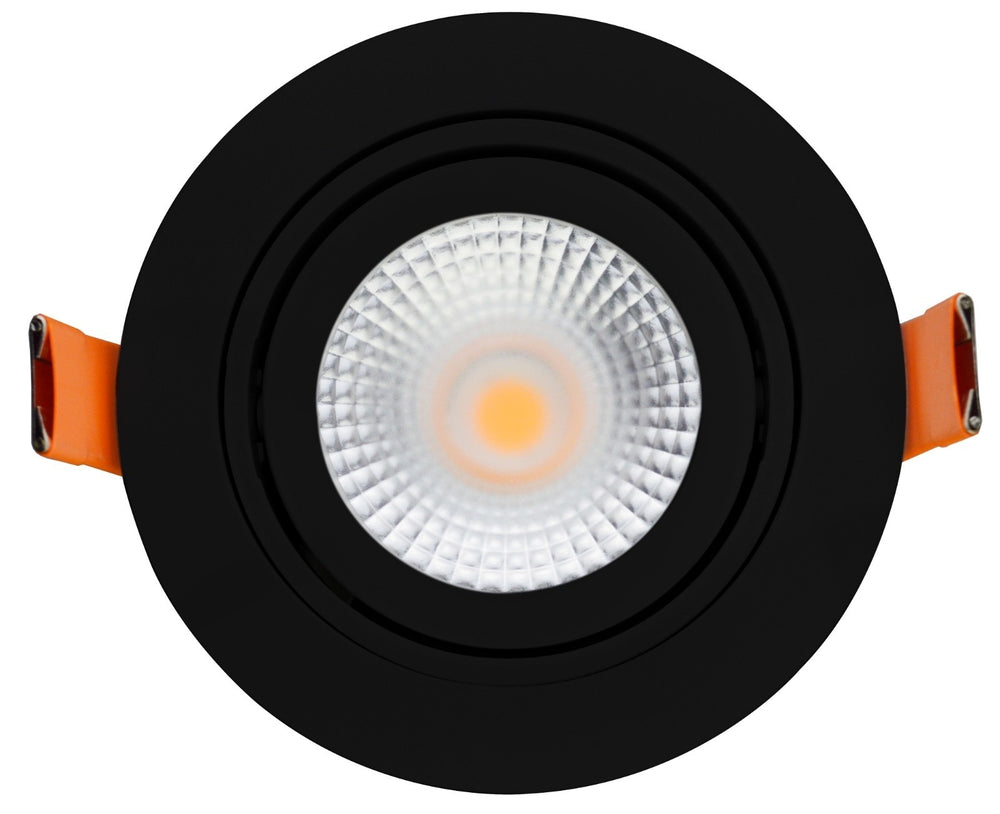 Spot encastré LED LCB 95mm Noir IP65 5W 420 lumens Dim to Warm 2200K-3000K découpe 80mm gradable 230V