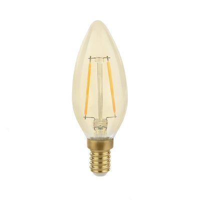 Lampada a filamento LED LCB E14 C35 5W dimmerabile 2200K bianco extra caldo sostituisce 40W, chip Philips, IP20
