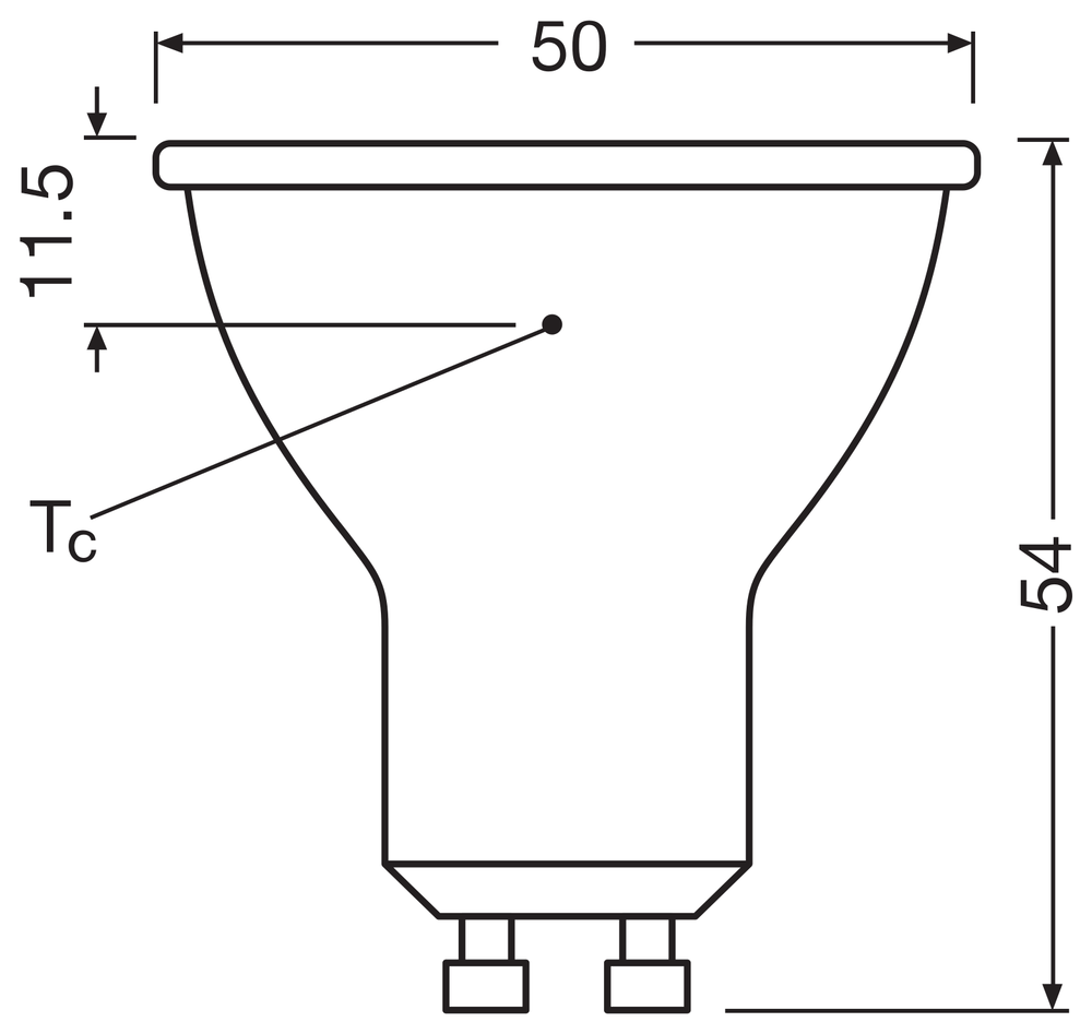Projecteur Spot LED Performance GU10 PAR16 4.5W 350 lumens 2700K 36D dimmable remplace 50W