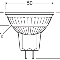 Reflector Spot LED Performance GU5.3 MR16 2.6W 4000K 210 lúmenes 36D Blanco Frío, reemplaza halógeno de 20W