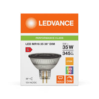 Performance LED Spot Reflektor GU5.3 MR16 5W 345 lumen 2700K dæmpbar 36D erstatter 35W