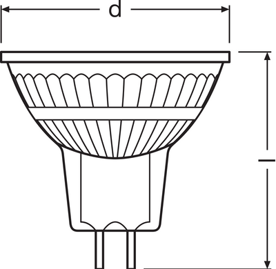 Performance LED Spot Reflector GU5.3 MR16 5W 345 lumen 2700K dimbaar 36D vervangt 35W