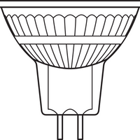 Spot LED Performance Réflecteur GU5.3 MR16 5W 345 lumens 2700K gradable 36D remplace 35W