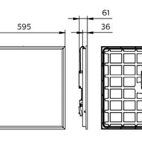 Philips CoreLine LED Panel 595x595mm 28.5W 4000K 3600 lumens UGR22 IP20 White