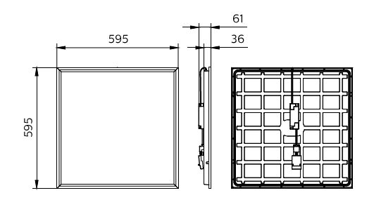 Philips CoreLine Panel LED 595x595mm 28.5W 4000K 3600 lúmenes UGR22 IP20 Blanco