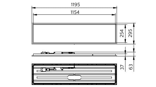 Philips CoreLine Panel gen6 LED 26W 4000K 3600 Lumen 220-240V UGR19 IP20/44 Weiß 1200x300mm