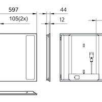 Philips CoreLine RC136B Pannello LED 22W-31W 3000K 2800-4000 lumen 597x597mm Bianco IP20/44 UGR25