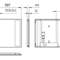 Pannello LED incassato Philips CoreLine 600x600mm 25W-34W dimmerabile DALI 4000K 3100-4300 lumen Bianco IP20/IP44