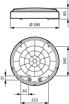 Philips CoreLine Vægmonteret LED-lys, 12W/20W, 2700K/3000K/4000K, 1200-2000 lumen, IP65 IK10 Hvid