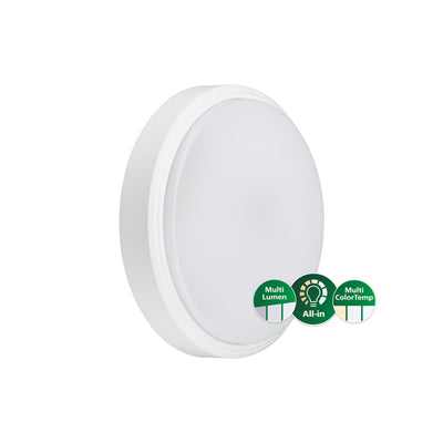 Philips CoreLine Vægmonteret LED-lys, 12W/20W, 2700K/3000K/4000K, 1200-2000 lumen, IP65 IK10 Hvid