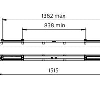 Philips CoreLine WT120C G2 LED vandtæt armatur 57W 8000 lumen 4000K IP65 IK08 1515mm Grå