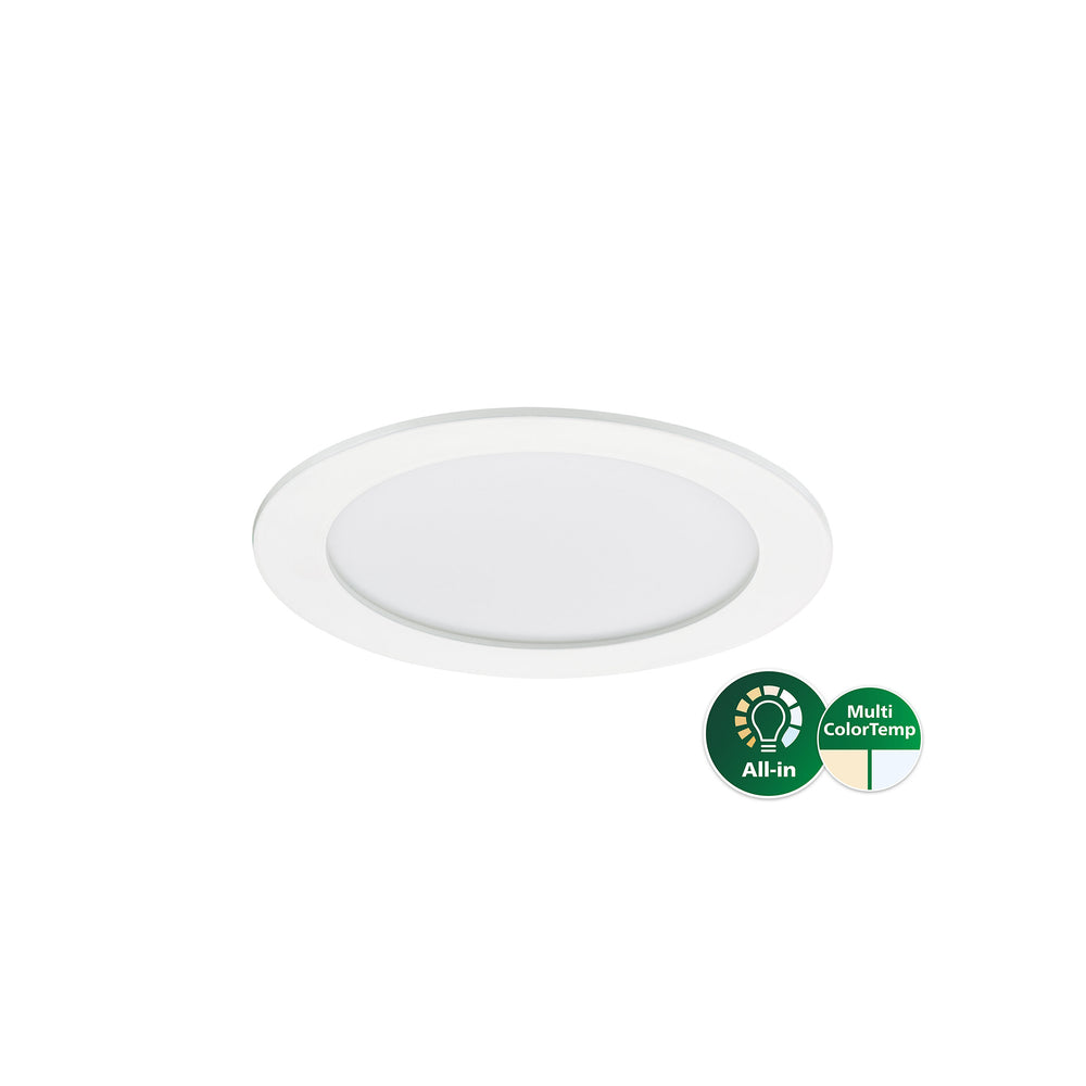 Philips DN145B LED inbouw downlight, 11W, 1100 lumen, 3000K 4000K, IP20/44, Wit, 220-240V, CRI 80