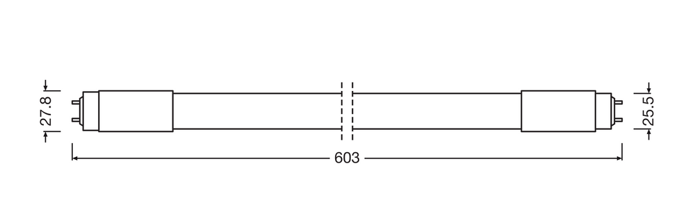Philips Tubo LED T8 60cm 8W 4000K 900 lúmenes Blanco Frío reemplaza 18W HF