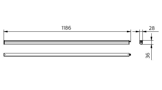 Philips Ledinaire Batten BN021C LED 20W 3000K 1900 lumen 1186mm Wit IP20 niet-dimbaar