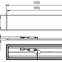 Philips Ledinaire RC065B G5 LED paneel 28W 3000K/3500K/4000K 3400-3600 lumen 1195x295mm UGR19 Wit IP20