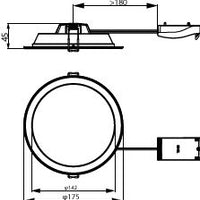Philips Ledinaire SlimDownlight DN065B G4 LED 12W 1200 lúmenes 3000K 4000K 6500K Blanco IP20 IP44 Ø175mm